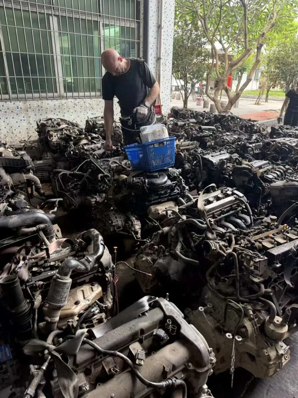 Hands-on engine inspection before purchase