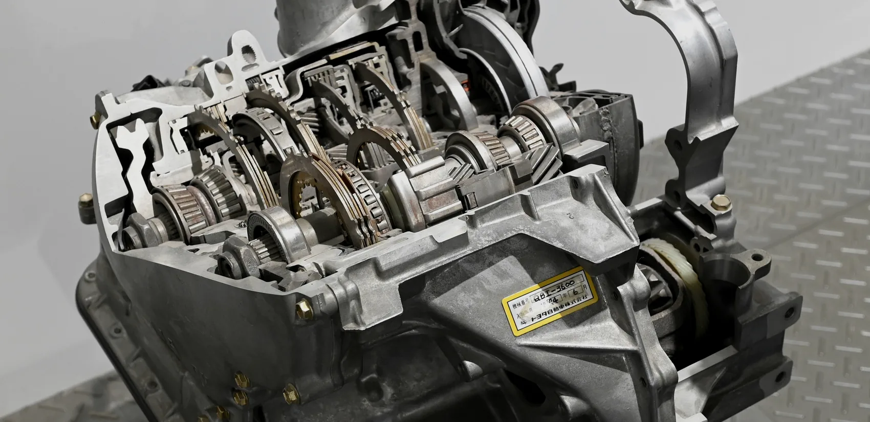 Cutaway of a transverse automatic transaxle for a front-wheel-drive car