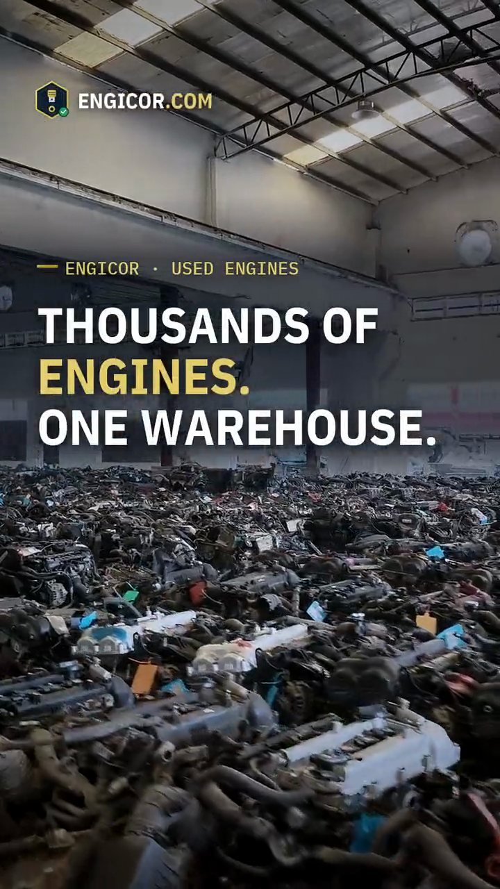 Thousands of used engines in one warehouse